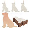 Unfinished Blank Wooden Big Pendants Kit WOOD-WH20014-003D-1