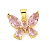 Real 18K Gold Plated Brass with Glass
 Pendants KK-R159-09B-G-1