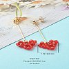 Brass Dangle Stud Earrings X1-EJEW-TA00002-2