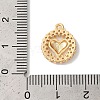 Brass Micro Pave Clear Cubic Zirconia Pendants KK-M294-13G-3