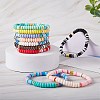 20Pcs 20 Colors Handmade Polymer Clay Heishi Surfer Stretch Bracelets Set with Synthetic Hematite sgBJEW-SW00044-2