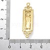 Brass Enamel Rectangle Saint Jude Connector Charms KK-M319-06G-02-3