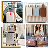 5Pcs 5 Colors Rectangle PU Leather Luggage Tag AJEW-ME0002-85-5