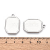 304 Stainless Steel Pendant Cabochon Settings STAS-N108-75P-3