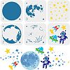 6Pcs 6 Styles Plastic Painting Stencils Sets DIY-WH0172-853-1