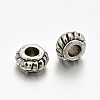 Tibetan Style Alloy Rondelle Spacer Beads PALLOY-E381-04-4mm-NR-2