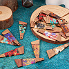  16Pcs 8 Colors Transparent Resin & Walnut Wood Big Pendants RESI-TA0001-95-6