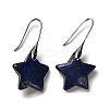 Natural Lapis Lazuli Star Dangle Earrings EJEW-I315-03P-13-1