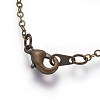 Brass Cable Chain Necklaces NJEW-SW028-26inch-AB-2