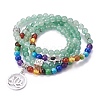 Natural Green Aventurine Wrap Bracelets BJEW-I273-B07-1