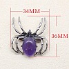 Natural Amethyst Brooch PW-WG35787-16-2