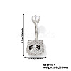 Cute Romantic Cartoon Panda Brass Cubic Zirconia Belly Rings Curved Barbell XZ8321-4-1