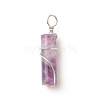 Natural Lepidolite Pendants PALLOY-JF01575-10-3