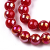 Electroplate Opaque Glass Beads Strands X-GLAA-T032-P6mm-AB04-2