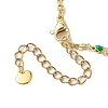 304 Stainless Steel & Brass Double Layer Chain Anklets AJEW-AN00629-02-4