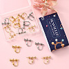 18Pcs 3 Colors Brass Clip-on Earring Findings KK-SC0006-61B-7