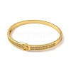 Brass Micro Pave Clear Cubic Zirconia Belt Hinged Bangles for Women BJEW-S147-16G-2