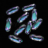 Oval Transparent Glass Cabochons MRMJ-T009-157-1