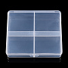 Rectangle Transparent Plastic Bead Containers CON-N013-02-1