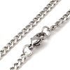 Non-Tarnish 201 Stainless Steel Curb Chain Necklaces for Men NJEW-M218-04B-P-2