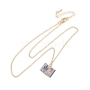 Brass Enamel Book Pendant Necklaces for Women KK-CBAF5B9-01G-07-2