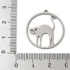 201 Stainless Steel Pendants STAS-G366-02P-08-3