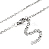 Non-Tarnish Lightning Bolt 201 Stainless Steel Pendant Necklaces for Women NJEW-G134-01P-3