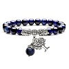 8mm Natural Lapis Lazuli Stretch Bracelets ME8493-3-1