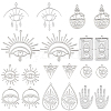 SUNNYCLUE 20Pcs 10 Style Stainless Steel Pendants STAS-SC0004-56-1