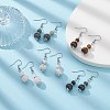 Natural Mixed Gemstone Gourd Dangle Earrings EJEW-JE05259-2