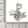 Rack Plating Alloy Enamel European Dangle Charms PALLOY-A009-11P-3