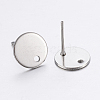 Non-Tarnish 304 Stainless Steel Stud Earring Findings STAS-P198-25-10mm-2