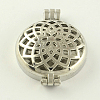 Rack Plating Hollow Brass Diffuser Locket Pendants KK-S653-P-1