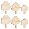 6Pcs 3Styles Wood Cutouts WOOD-WH0131-21B-1