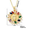 Brass Cubic Zirconia Windmill Design Virgin Mary Pendant Exquisite Necklaces GQ0358-2-1