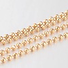 Brass Faceted Ball Chains KK-L127-05LG-1