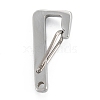 304 Stainless Steel Keychain Clasp Findings STAS-C024-23P-2