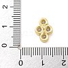 Brass Pave Clear Cubic Zirconia Slide Charms KK-Z072-15G-3