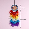 Woven Web/Net with Feather Wall Hanging Decorations PW-WG87714-01-5