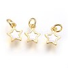 Enamel Brass Charms KK-G364-18G-01-1