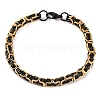 304 Stainless Steel Byzantine Chain Bracelets BJEW-B078-62EB-1