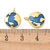 Brass Enamel Charms KK-K293-37G-3