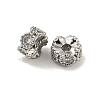 Brass Micro Pave Clear Cubic Zirconia Beads KK-G490-16P-1