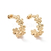 Ion Plating(IP) 304 Stainless Steel Flower Wrap Stud Earrings X-EJEW-G326-03G-1