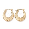 304 Stainless Steel Wheat Ring Thick Hoop Earrings for Women EJEW-B018-08G-1