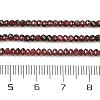 Faceted Rondelle Natural Garnet Bead Strands G-I156-08B-3