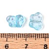 Spray Painted Transparent Acrylic Beads OACR-N149-01C-3