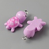 Opaque Resin Pendants RESI-WH0021-71A-2