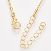 Brass Round Snake Chain Necklace Making X-MAK-T006-11A-G-2