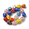 Handmade Lampwork Beads Strands LAMP-R109B-15A-01-4